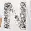 Crinkle Effect Alphabet N Short Sleeves T-shirt