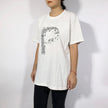 Crinkle Effect Alphabet P Short Sleeves T-shirt