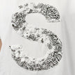 Crinkle Effect Alphabet S Short Sleeves T-shirt
