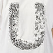 Crinkle Effect Alphabet U Short Sleeves T-shirt