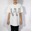 Crinkle Effect Alphabet W Short Sleeves T-shirt