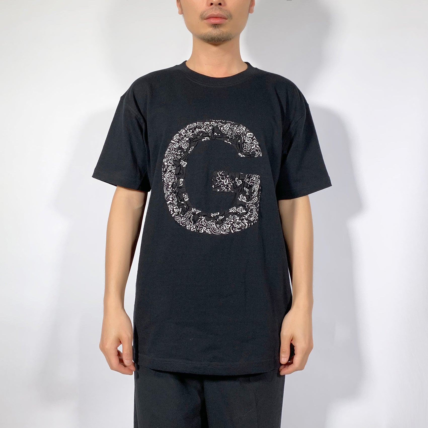 Crinkle Effect Alphabet G Short Sleeves T-shirt