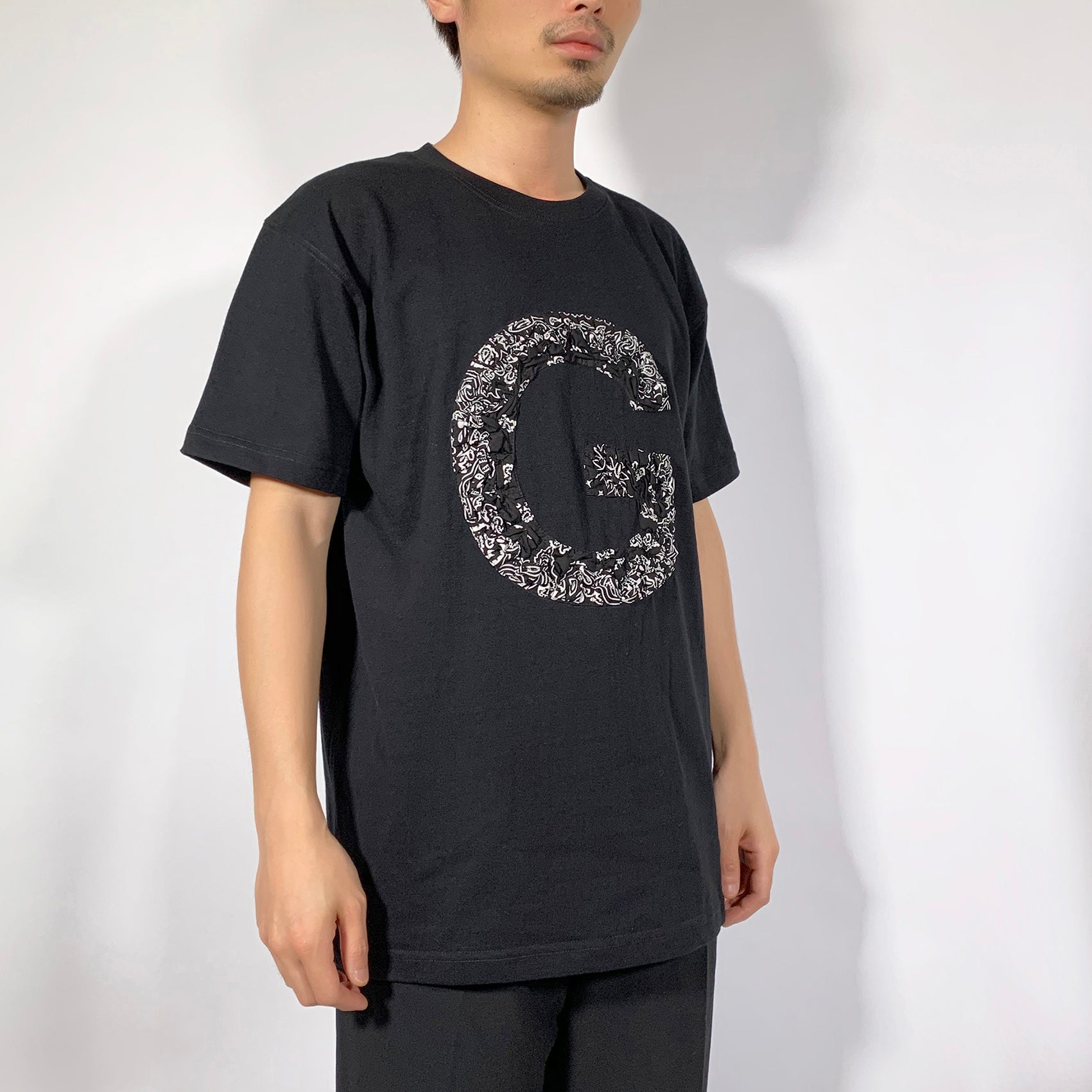 Crinkle Effect Alphabet G Short Sleeves T-shirt