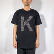 皺褶字母K短袖T恤