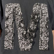 Crinkle Effect Alphabet M Short Sleeves T-shirt