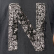 Crinkle Effect Alphabet N Short Sleeves T-shirt