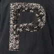 Crinkle Effect Alphabet P Short Sleeves T-shirt