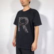 Crinkle Effect Alphabet R Short Sleeves T-shirt