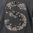 Crinkle Effect Alphabet S Short Sleeves T-shirt