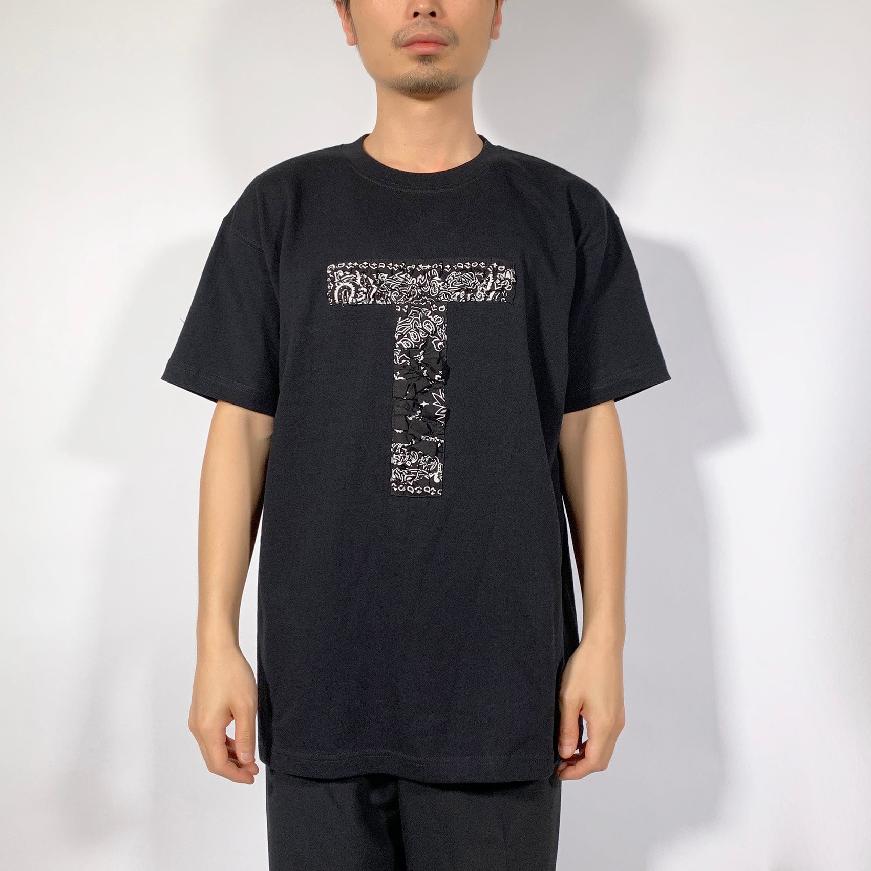 Crinkle Effect Alphabet T Short Sleeves T-shirt