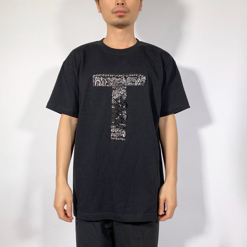 Crinkle Effect Alphabet T Short Sleeves T-shirt