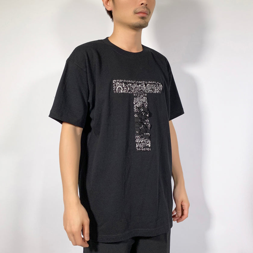 Crinkle Effect Alphabet T Short Sleeves T-shirt