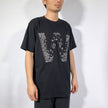 Crinkle Effect Alphabet W Short Sleeves T-shirt